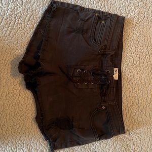 Denim stretch 2in inseam shorts.